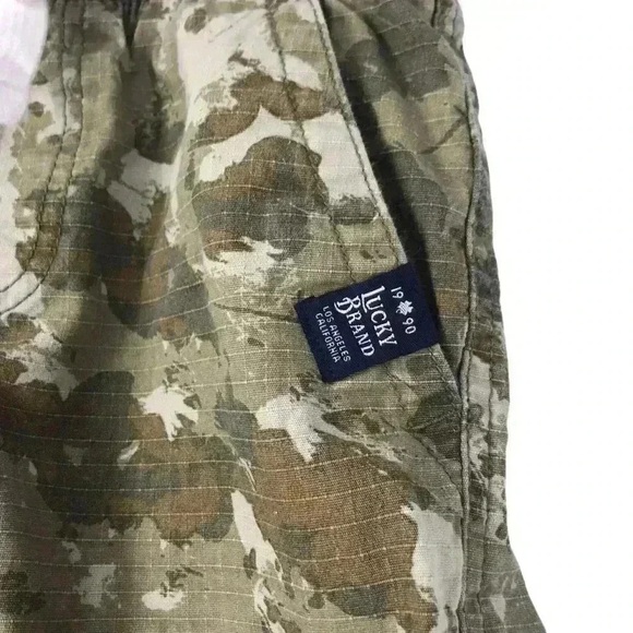 Lucky Brand Boys Small Camo Cotton Cargo Shorts Drawstring Pull-On Summer Casual - Picture 8 of 8